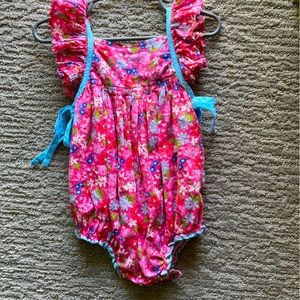 EUC Pink Chicken bubble 6-12 months